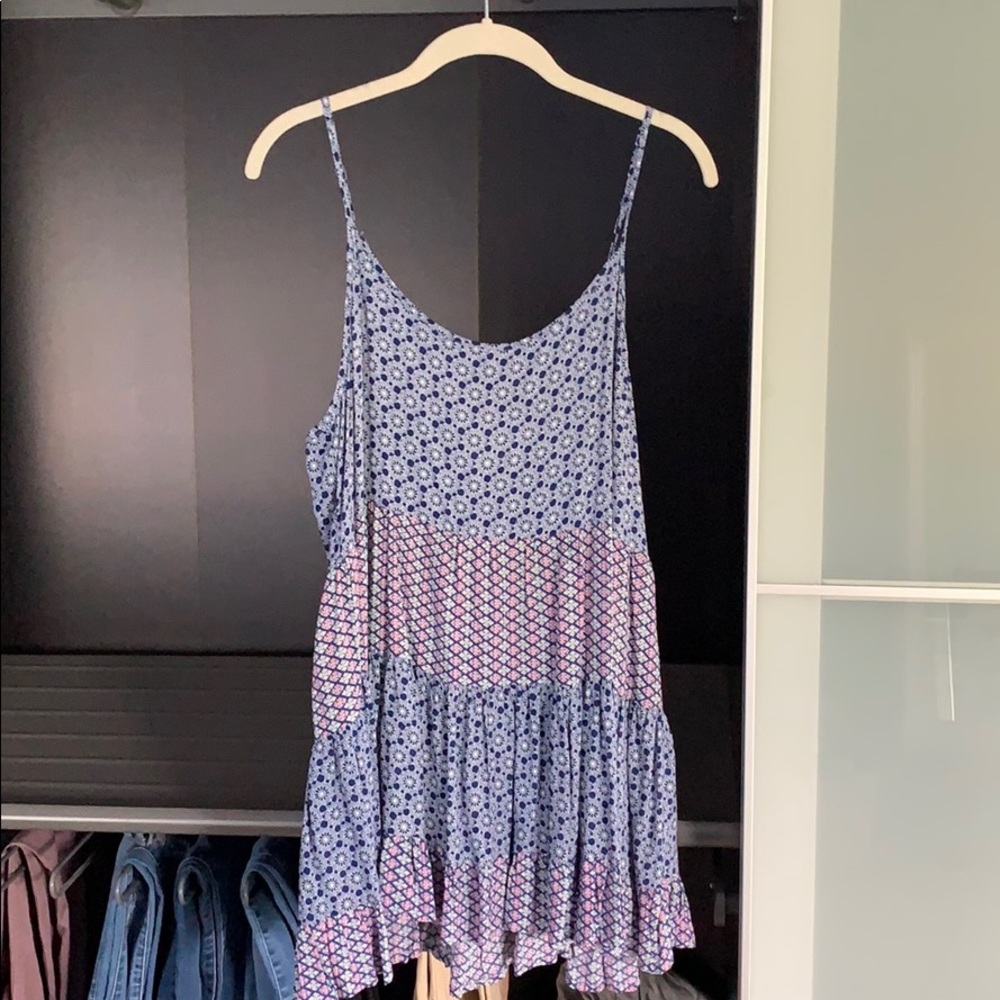 Blue patterned sundress